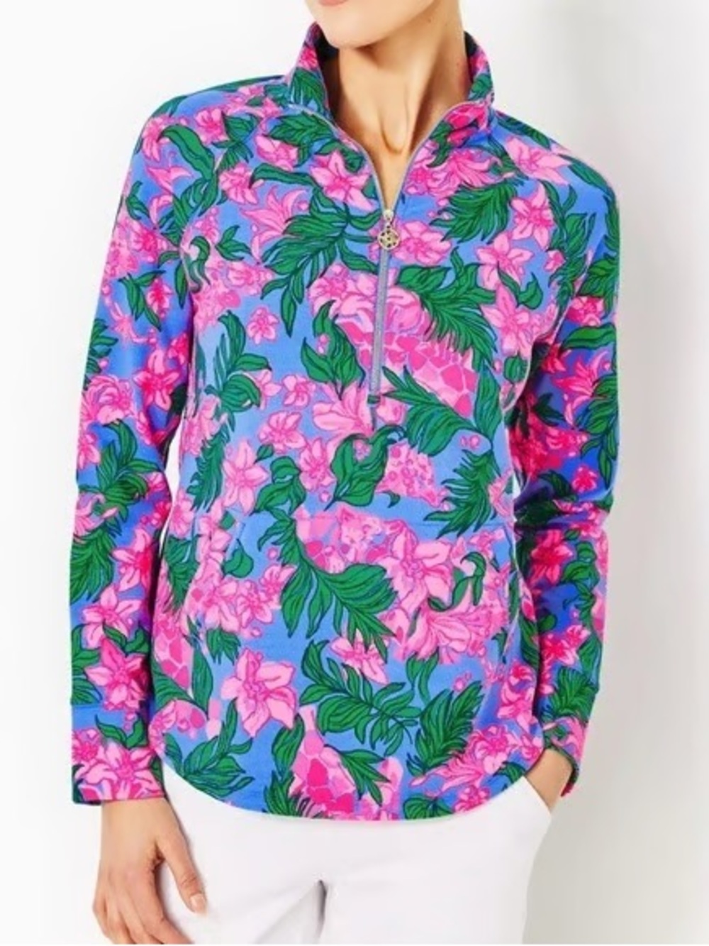 Women’s Lilly Pulitzer Popover in Cerise Pink Safari Sunset, Size M